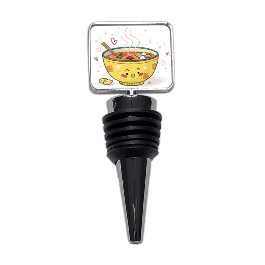 Kawaii Bowl Of Soup Wine Bottle Stopper