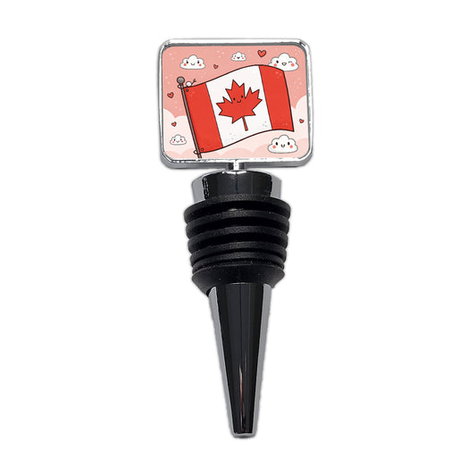 Kawaii Canada Flag Wine Bottle Stopper