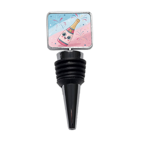 Kawaii Champagne Celebrate Wine Bottle Stopper
