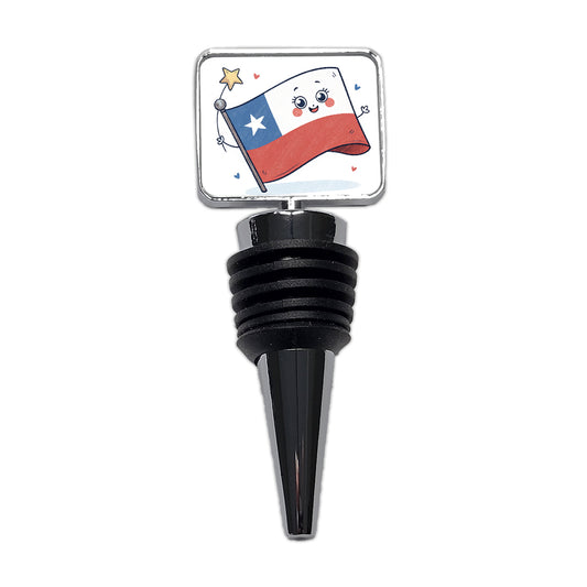 Kawaii Chile Flag Wine Bottle Stopper