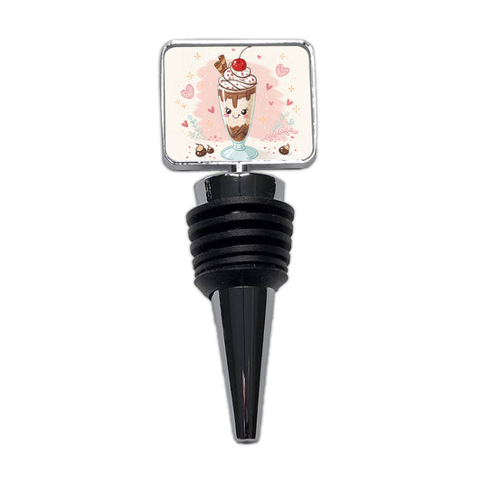 Kawaii Chocolate Milk Shake Wine Bottle Stopper