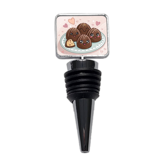 Kawaii Chocolate Truffles Wine Bottle Stopper
