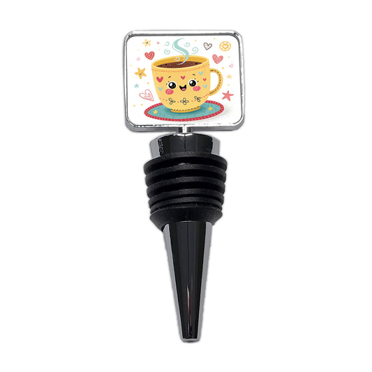 Kawaii Coffee Cup Wine Bottle Stopper