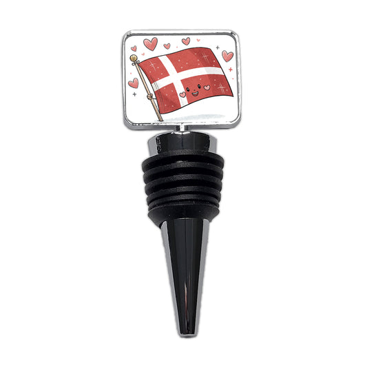 Kawaii Denmark Flag Wine Bottle Stopper
