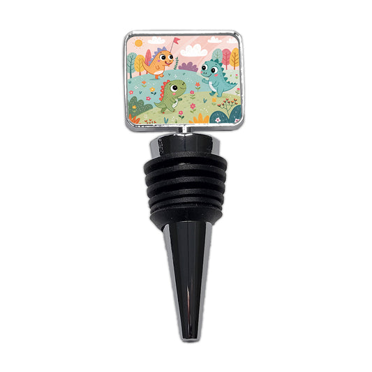Kawaii Dinosaurs Wine Bottle Stopper