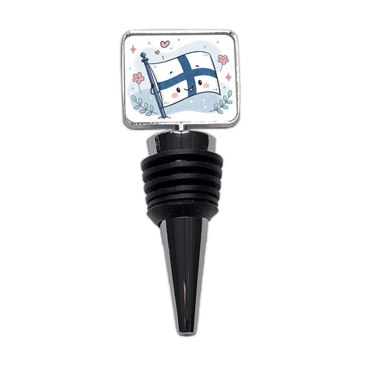 Kawaii Finland Flag Wine Bottle Stopper