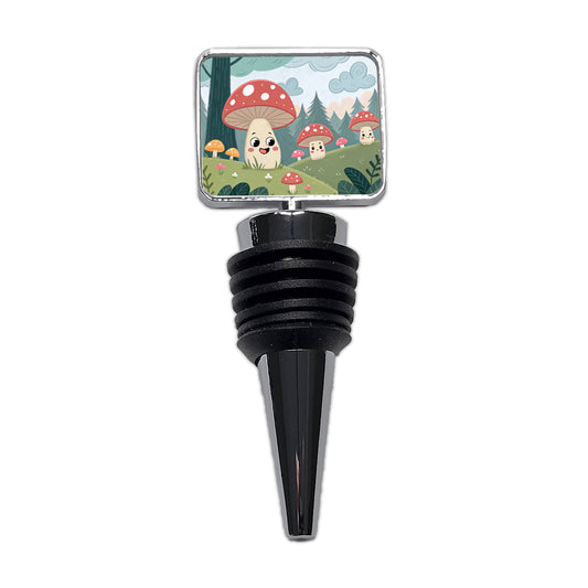 Kawaii Forest Mushrooms Wine Bottle Stopper
