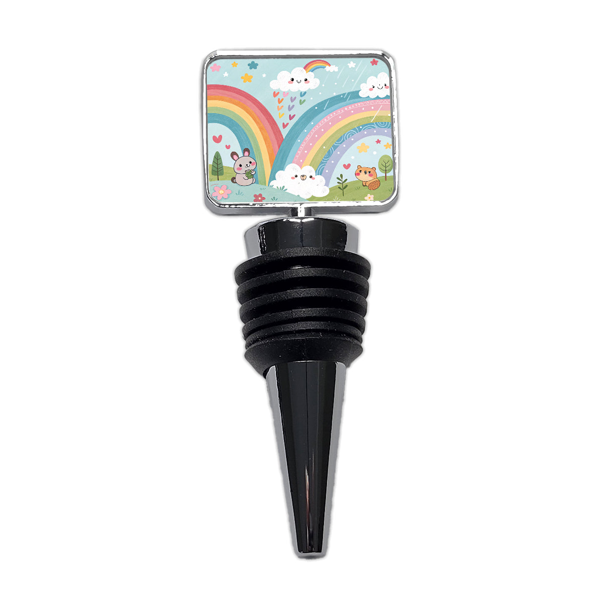 Kawaii Fun Rainbows Wine Bottle Stopper