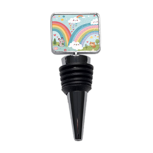 Kawaii Fun Rainbows Wine Bottle Stopper