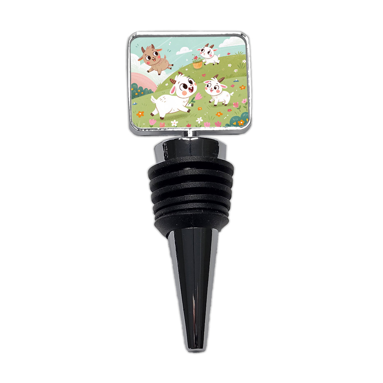Kawaii Goats Wine Bottle Stopper