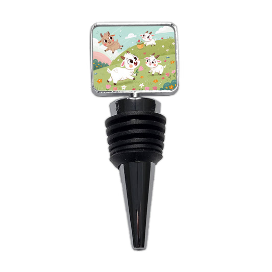 Kawaii Goats Wine Bottle Stopper
