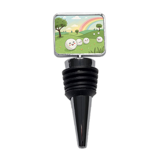 Kawaii Golf Balls Wine Bottle Stopper