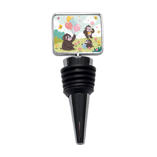 Kawaii Gorillas Wine Bottle Stopper