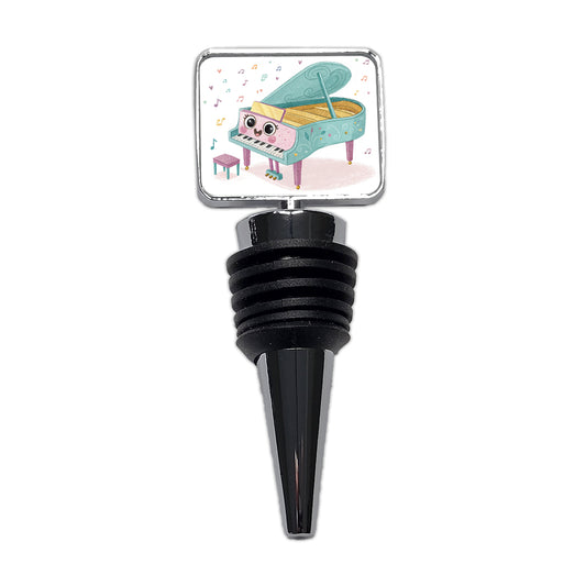 Kawaii Grand Piano Music Wine Bottle Stopper