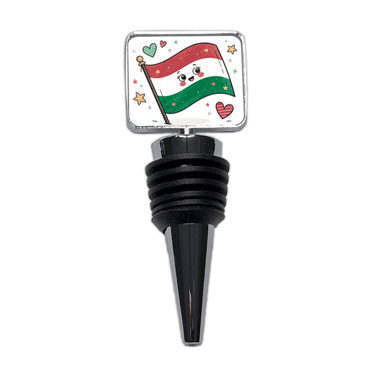 Kawaii Hungary Flag Wine Bottle Stopper