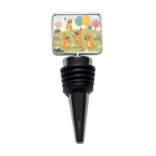 Kawaii Kangaroos Wine Bottle Stopper