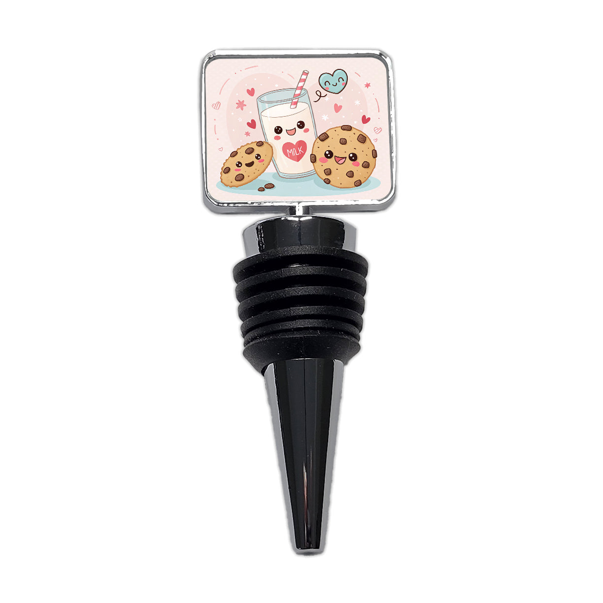Kawaii Milk And Cookies Wine Bottle Stopper
