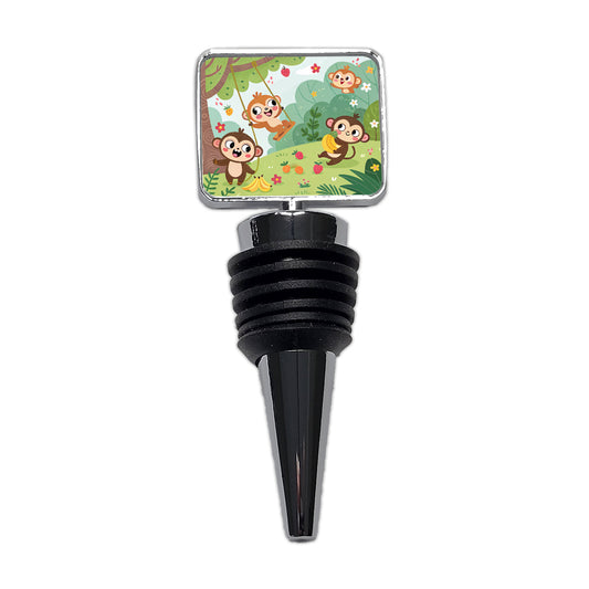 Kawaii Monkeys Wine Bottle Stopper