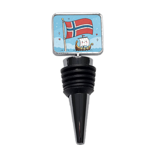 Kawaii Norway Flag Wine Bottle Stopper
