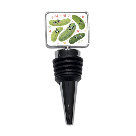 Kawaii Pickles Wine Bottle Stopper