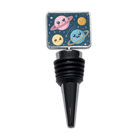 Kawaii Planets Space Astronomy Wine Bottle Stopper