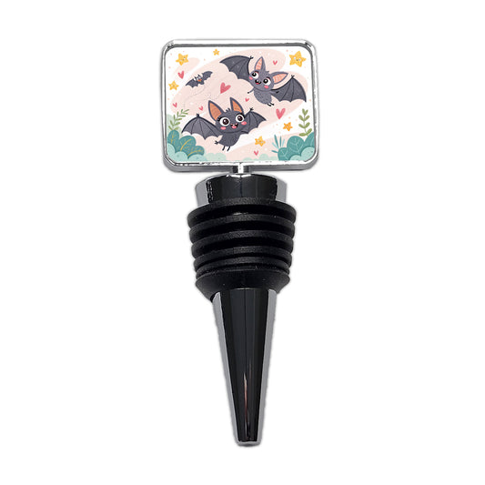 Kawaii Scattered Bats Wine Bottle Stopper