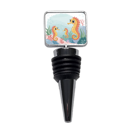 Kawaii Seahorses Wine Bottle Stopper