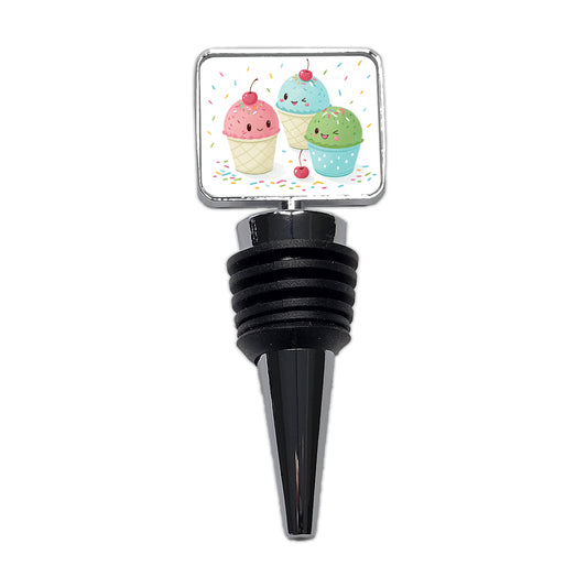 Kawaii Snowcones Wine Bottle Stopper