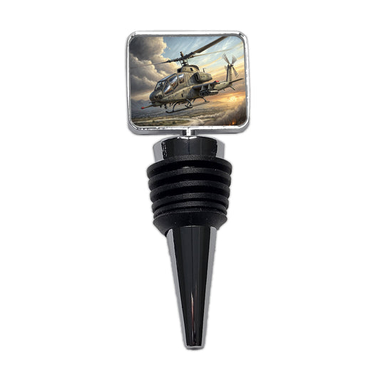 AH-1 SuperCobra US Marines Attack Helicopter Wine Bottle Stopper