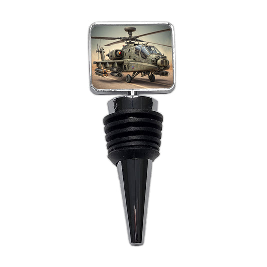 AH-64 Apache US Army Attack Helicopter Wine Bottle Stopper