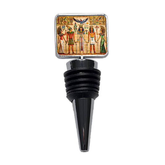 Ancient Egyptian Hieroglyphics Pharaohs Gods Wine Bottle Stopper