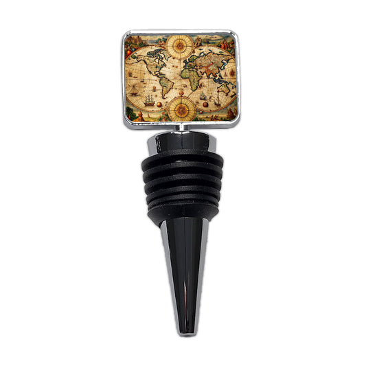 Ancient Nautical World Maritime Map Wine Bottle Stopper