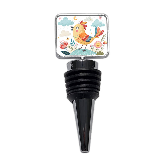 Bird Children's Illustration Style Wine Bottle Stopper