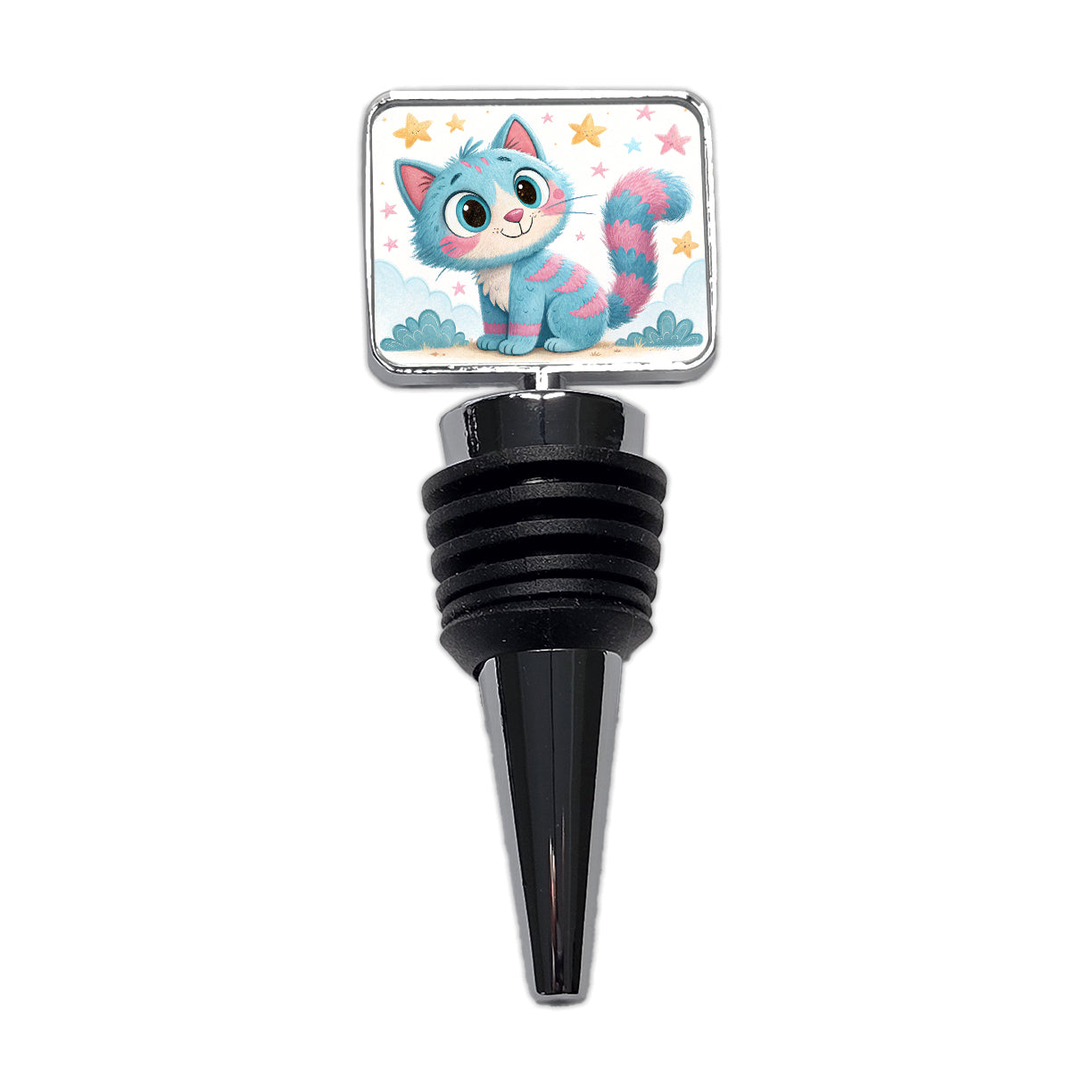 Cat Children's Illustration Style Wine Bottle Stopper