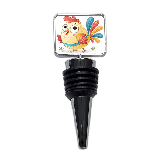 Chicken Children's Illustration Style Wine Bottle Stopper