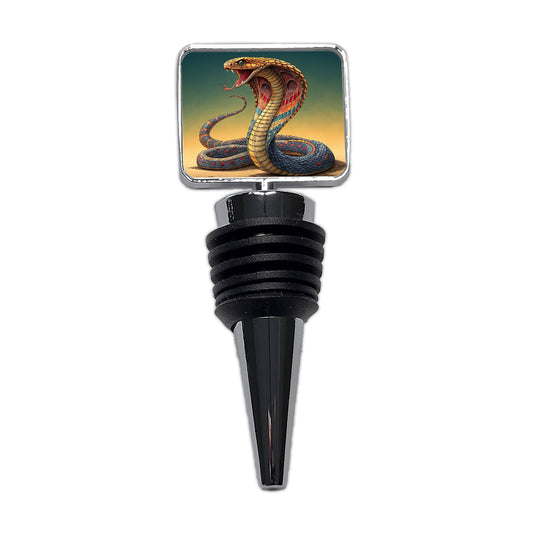 Colorful Cobra Snake Reptile Wine Bottle Stopper