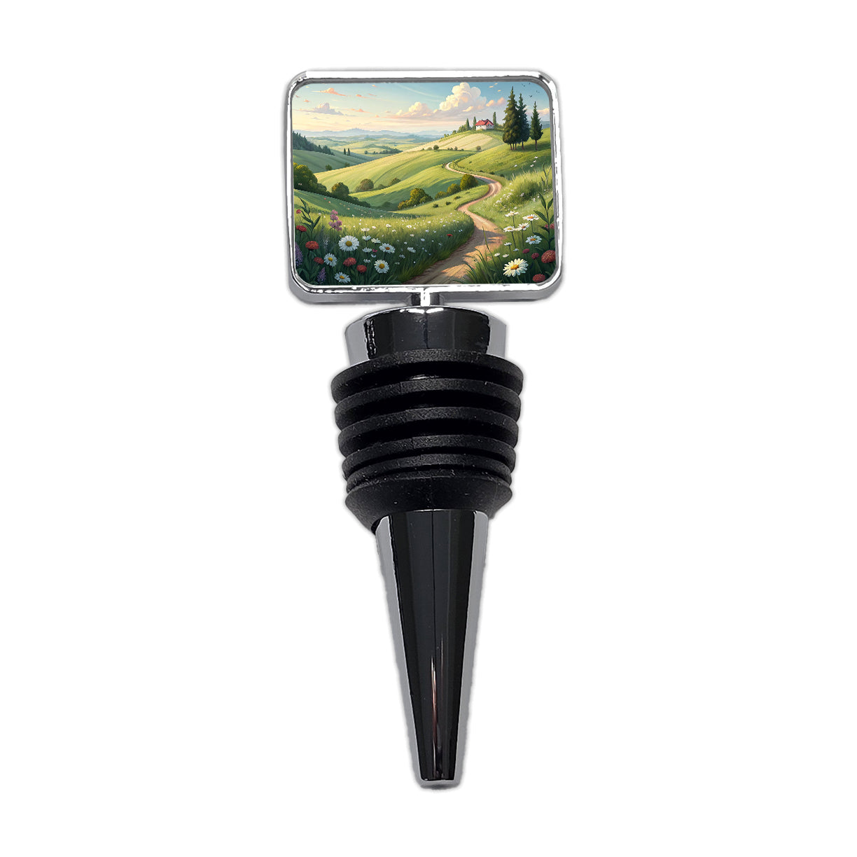 Countryside Pastoral Landscape Wine Bottle Stopper
