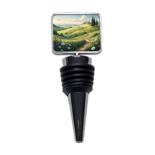 Countryside Pastoral Landscape Wine Bottle Stopper