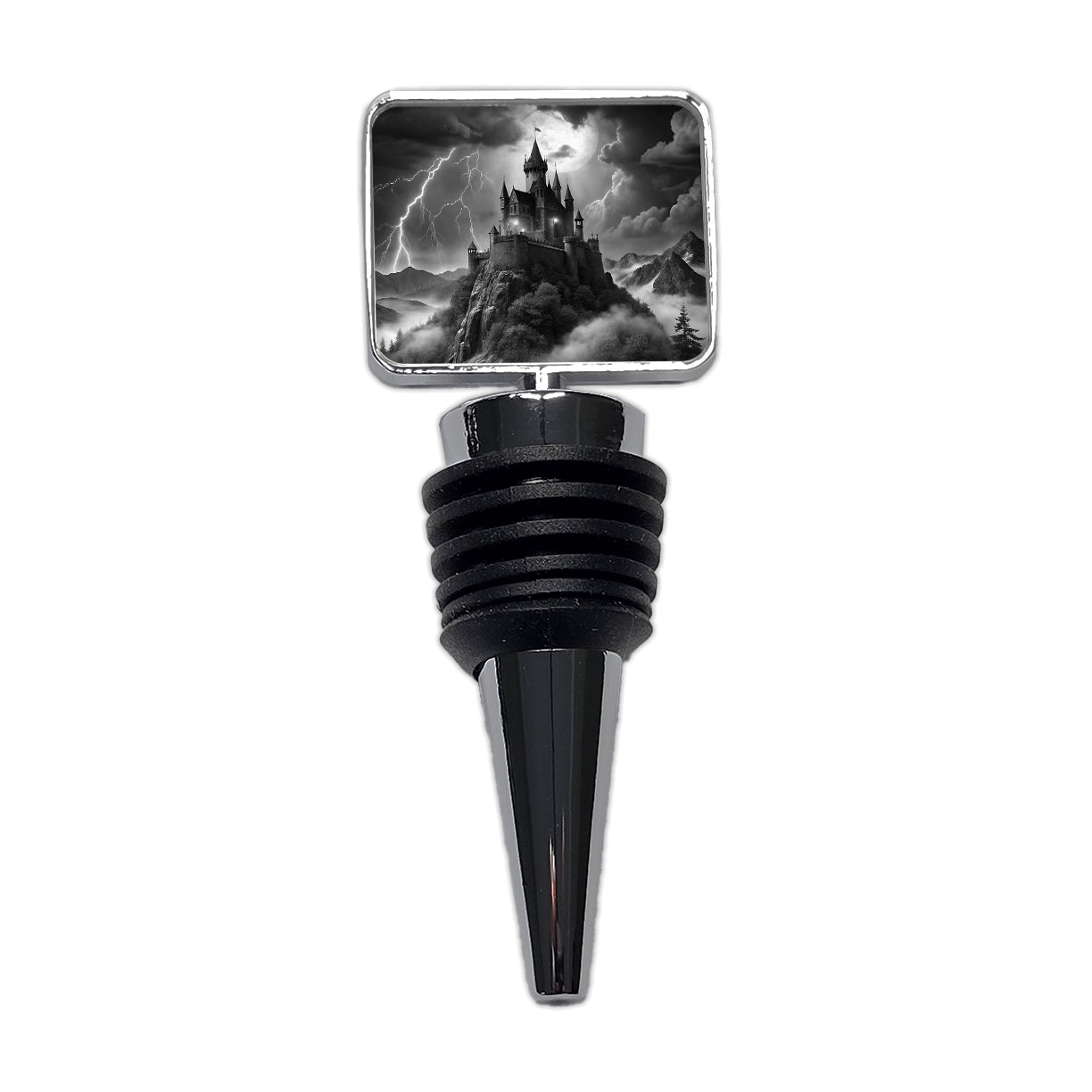 Dark and Foreboding Vampire Castle Wine Bottle Stopper