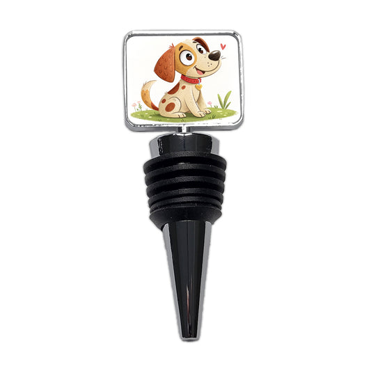 Dog Children's Illustration Style Wine Bottle Stopper
