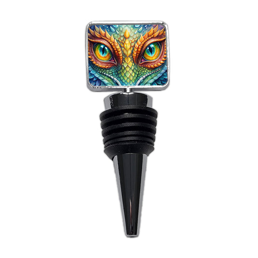 Dragon Eyes Close Up Watercolor Wine Bottle Stopper