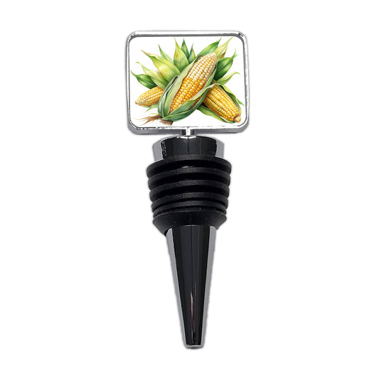 Ears of Corn Watercolor Wine Bottle Stopper