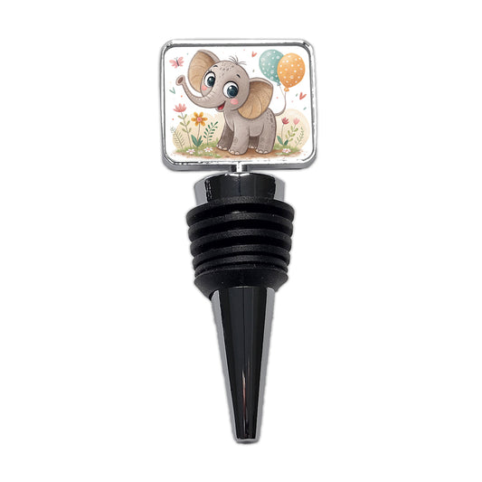 Elephant Children's Illustration Style Wine Bottle Stopper