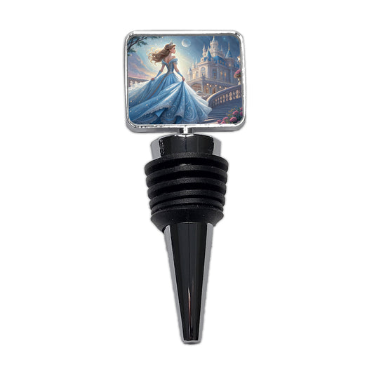 Fairy Tale Princess In Ball Gown Wine Bottle Stopper