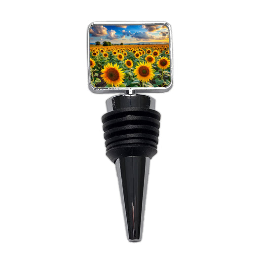 Field Of Sunflowers Wine Bottle Stopper