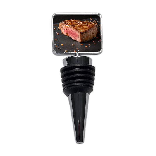 Grilled Juicy Steak Filet Wine Bottle Stopper