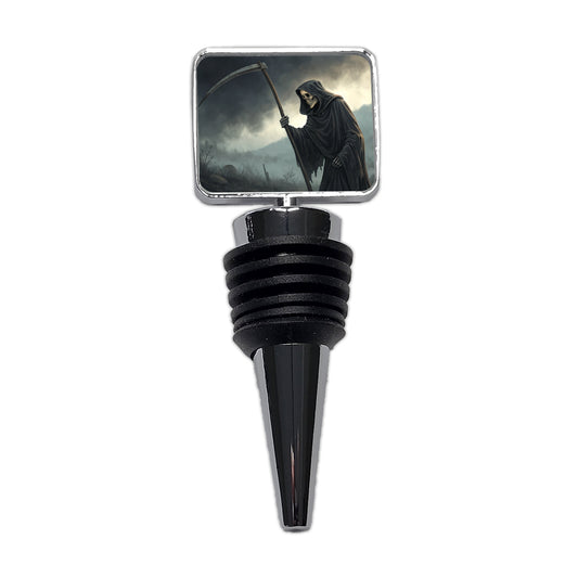 Grim Reaper Death Halloween Wine Bottle Stopper