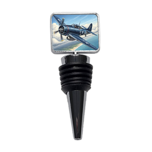 Grumman F6f Hellcat WWII US Navy Fighter Plane Wine Bottle Stopper
