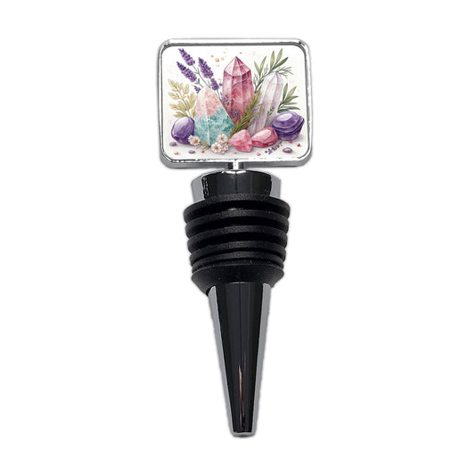Healing Crystals and Herbs Wine Bottle Stopper