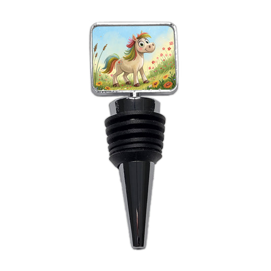 Horse Children's Illustration Style Wine Bottle Stopper